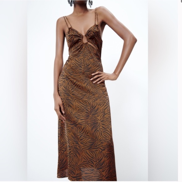 Zara Animal print dress - Picture 1 of 5